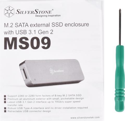 Immagine prodotto Silverstone Alloggiamento SST ext. M.2 SST-MS09S (M.2 2280, M.2 2260)