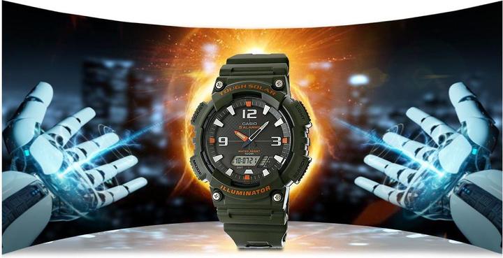 Produktbild Casio Uhr Herrenuhr AQ - S810W-3AV 10 Bar SOLAR zum Schwimmen (Sportuhr)
