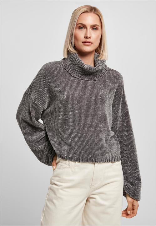 Actual product image Urban Classics Ladies Short Chenille Turtleneck Sweater - 13801 (5XL)