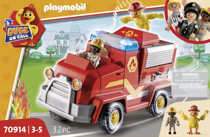 Image du produit Playmobil Véhicule d'intervention des pompiers (70914, Playmobil Duck On Call)