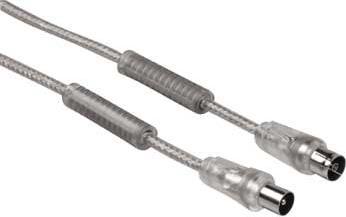 Actual product image Hama Antenna cable with ferrite cores, 1.5m (90 dB, Antenna cable)