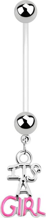 Immagine prodotto Star Piercing Banane Schwangerschaft mit Girl (Bioflex, senza ottone, Acciaio chirurgico 316L)