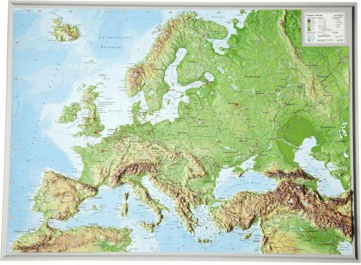 Actual product image Relief map Europe small 1 : 16 000 000