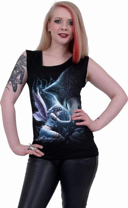 Actual product image Spiral Womens/Ladies Sacred Bond Gathered Shoulder Sleeveless Vest Top (S)