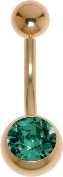 Produktbild Bijouteria Bauchpiercing (PVD Beschichtung (goldfarbig), Chirurgenstahl 316L, Premium Kristall)