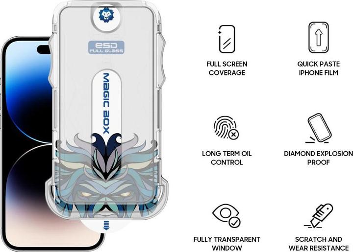 Immagine prodotto Lito Vetro antiproiettile incluso strumento di installazione iPhone 13 Pro Max | 14 Plus (1 Pezzo/i, Apple iPhone 13 Pro Max, Apple iPhone 14 Plus)