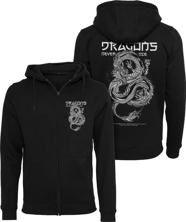 Immagine prodotto Mister Tee Felpa con cappuccio Dragons Never Die Heavy Zip - 132739 (L)