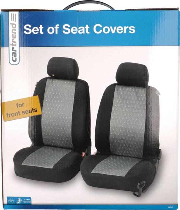 Produktbild Cartrend Sitzbezug-Set Frontsitze sw/gr 6tlg