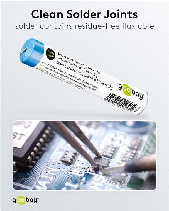 Produktbild Goobay Profi Lötzinn bleifrei, ø 1,0 mm, 17 g (Lötzinn)