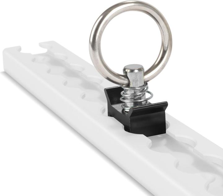 Immagine prodotto Stahlwerk Set di 2 binari di ancoraggio con occhielli di fissaggio 50 cm Binari di linea in alluminio