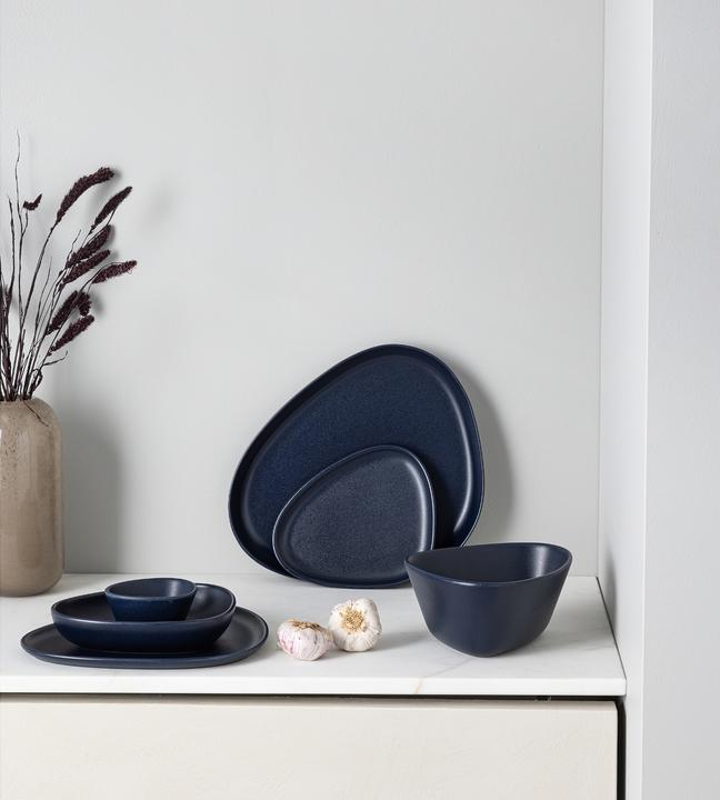 Image du produit Lind DNA Assiette à dessert Navy Blue 22x19x1.5cm (1 x)