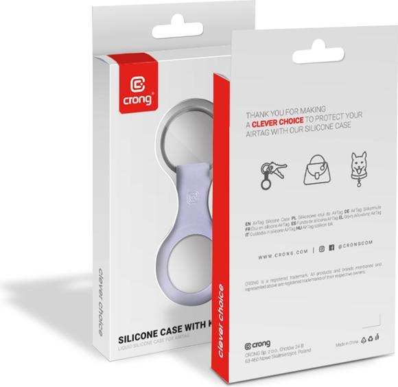 Produktbild Crong Silicone Case with Key Ring – Brelok do Apple AirTag (lawendowy)