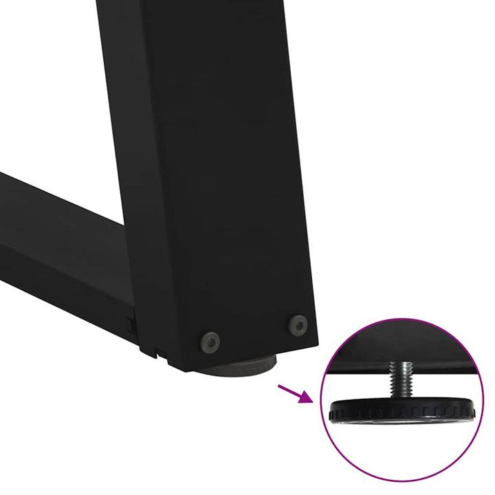 Image du produit VidaXL Pieds de table basse en U 2 pcs. noir 50x(42-43) cm acier Pied de table