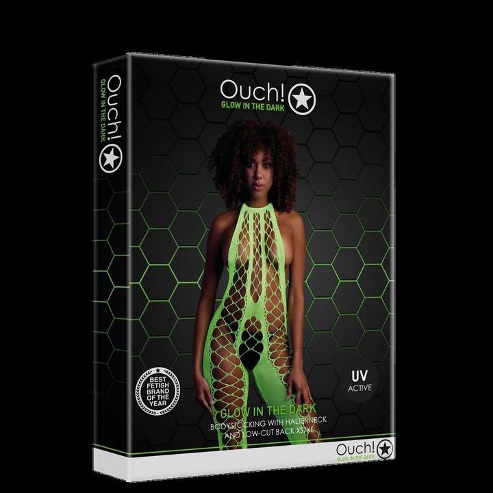Image du produit Ouch! Bodystocking with Halterneck - Green - XS/XL (Taille unique)