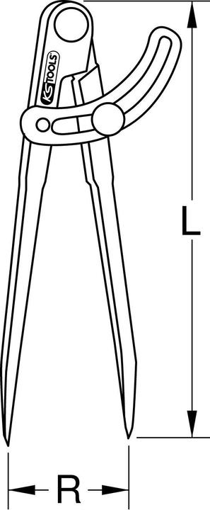Image du produit KS Tools Compas à pointes
