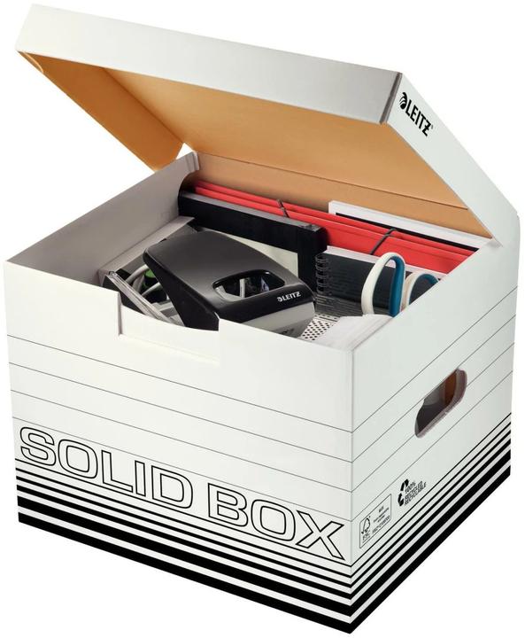 Produktbild Leitz Archivbox Karton Weiss, Schwarz 10 St. (A4, Folio)