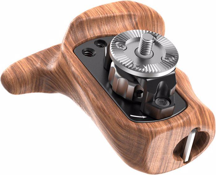 Image du produit SmallRig Poignée en bois du côté gauche avec la rosette d'arrivée (Poignée)