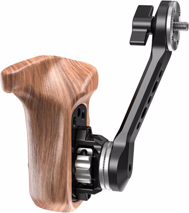 Image du produit SmallRig Poignée en bois du côté gauche avec la rosette d'arrivée (Poignée)