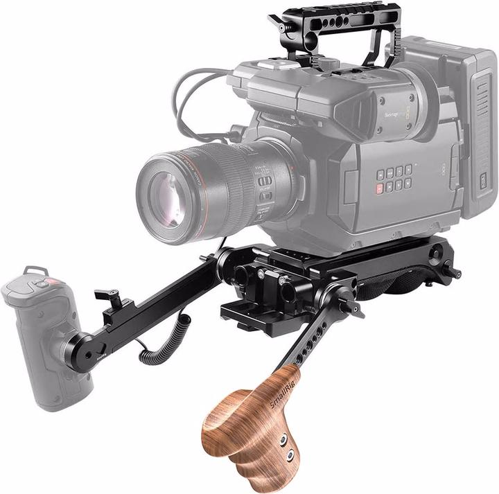 Image du produit SmallRig Poignée en bois du côté gauche avec la rosette d'arrivée (Poignée)