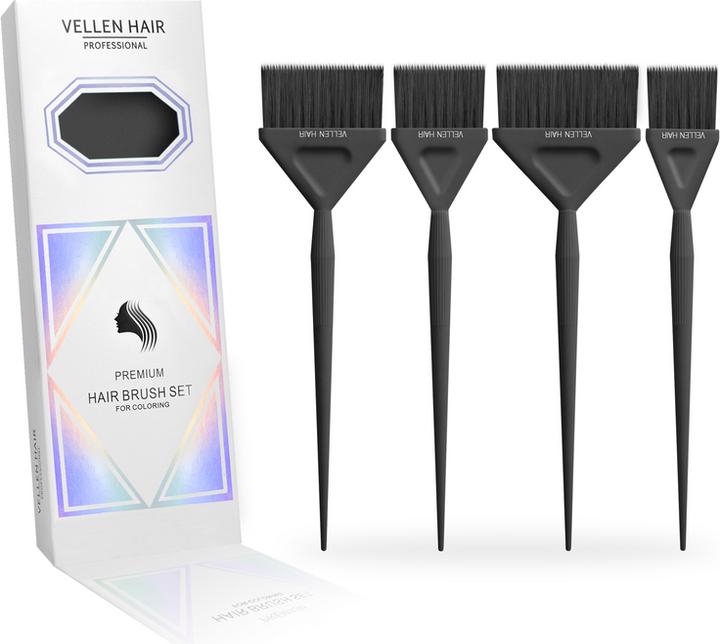 Immagine prodotto Vellen Hair Set di pennelli per tintura 4 Pack nero