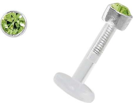Produktbild Bijouteria Piercing für Lippe/Tragus (Bioplast, Silber 925, Swarovski Kristall)