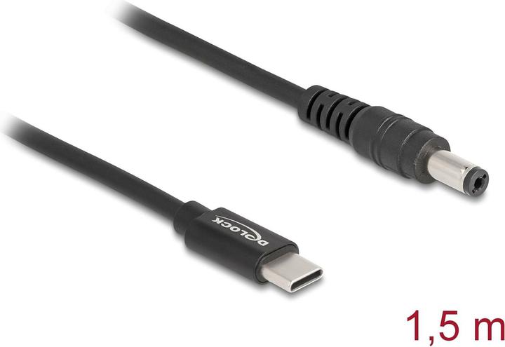 Delock Ladekabel USB-C zu 5.5 x 2.1 mm Stecker 1.5 m