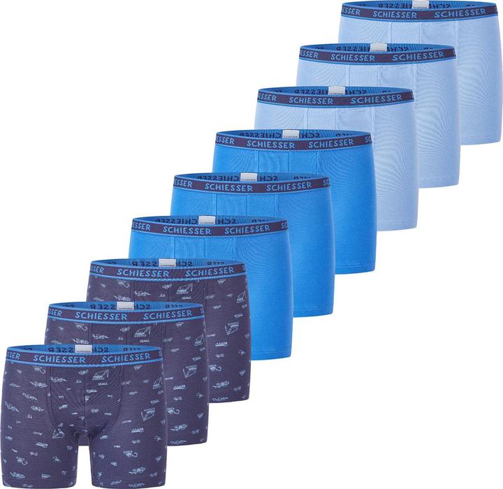 Actual product image Schiesser 9 Pack Kids Boys 95/5 Organic Cotton Shorts / Pants (104, pack of 9)
