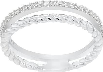 Brilio Silver - Charming silver ring with zircons GR044W - Circuit: 48 mm (48)