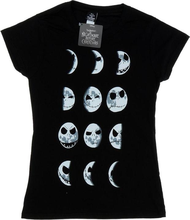 Actual product image Disney Womens/Ladies Nightmare Before Christmas Jack Moon Cotton T-Shirt (L)