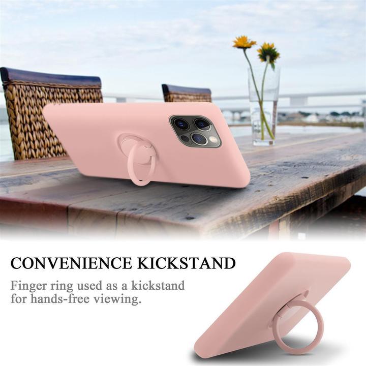 Productafbeelding Cadorabo TPU Vloeibare Ring Silicone Hoesje (Apple iPhone 13 mini)