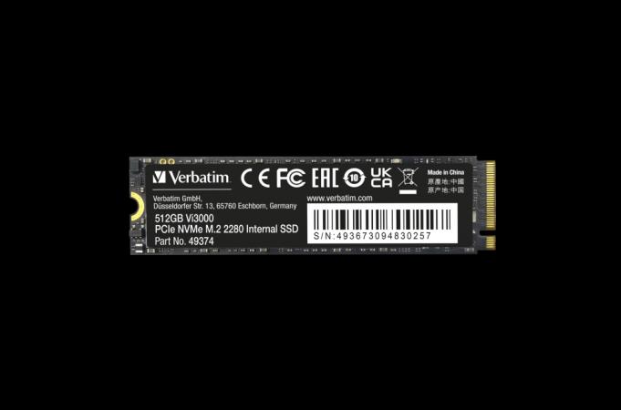 Actual product image Verbatim Vi3000 (512 GB, M.2 2280)