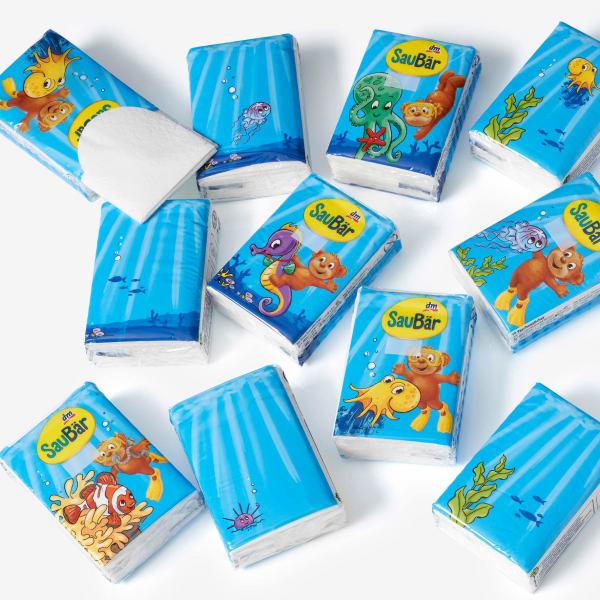 Image du produit dm SauBär Mouchoirs Pocket 4 plis (10x10 pcs)
