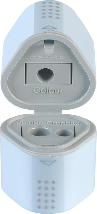 Actual product image Faber-Castell Can sharpener triple grip 2001 sky blue