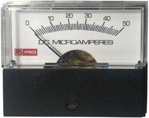 Produktbild Rs Pro Amperemeter 50 (Input)μA DC Drehspule, 44mm x 57mm T. 45.7mm / ±1,5 %