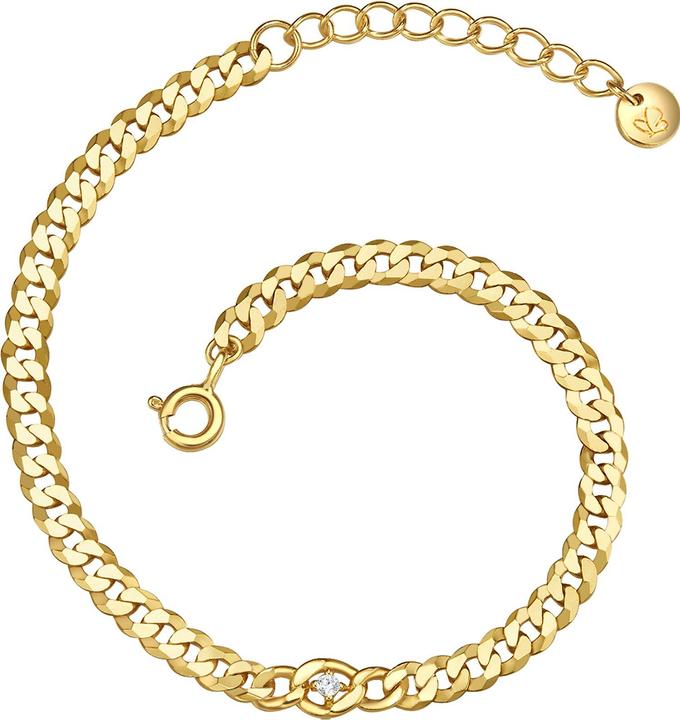 Image du produit Glanzstücke München Femme argent sterling zirconium or jaune 15,0 cm longueur de base + 2,5 cm extension - 15800 (15 cm, Argent Sterling)