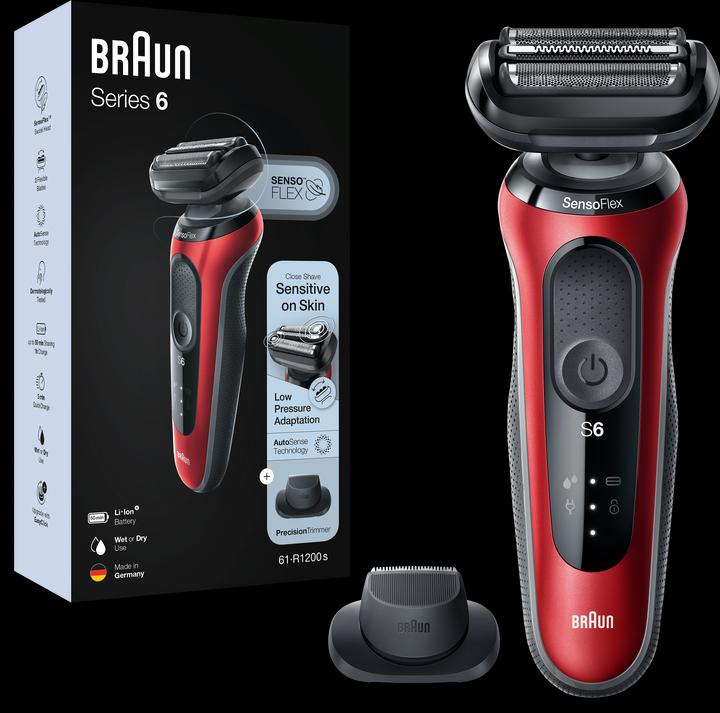 Image du produit Oral-B Braun Series 6 61-R1200s Tondeuse à lame rétractable Noir, rouge