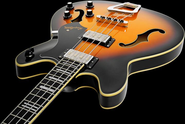 Actual product image Hagstrom Bass Guitar, Viking, Tobacco Sunburst (Electric guitar)