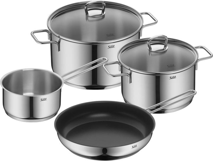 Actual product image Silit Saucepan Alicante 20 cm 24 cm 16 cm 28 cm (28 cm, Pot, Stainless steel)