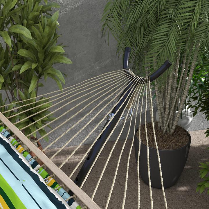 Actual product image Outsunny Hammock frame with one castor and adjustable height (220 kg)