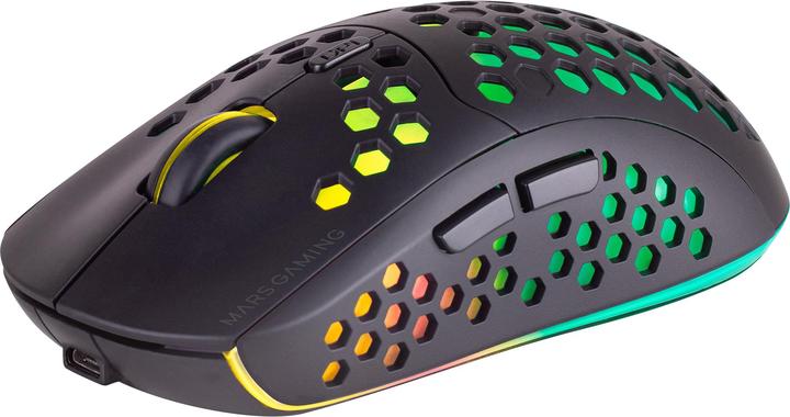 Actual product image Mars Gaming MMW3, Wireless Gaming Mouse, RGB Flow, Ultralight,, Black (Wireless)