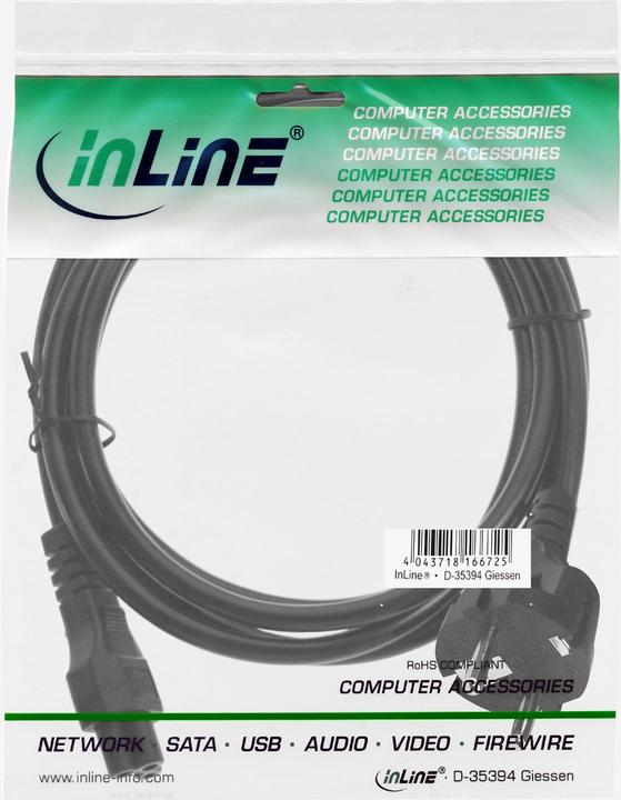 Image du produit InLine Câble d'alimentation Schuko/fiche (5 m)