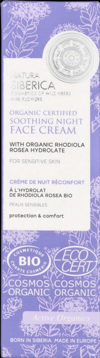 Immagine prodotto Natura Siberica Crema viso lenitiva da notte per pelli sensibili certificata biologica, 50 ml (50 ml)