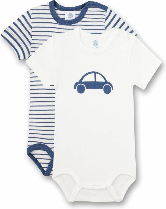 Actual product image Sanetta Short sleeve body 2-pack Blue / White Gr. 62 (62)
