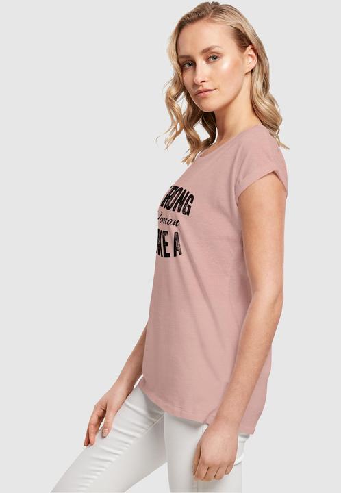 Produktbild Merchcode Ladies WD - Strong Like A Woman Extended Shoulder Tee - 113565 (L)