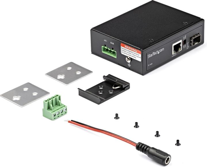 Image du produit StarTech Industrial Media Converter - 1 Gbit/s Convertisseur de média fibre optique cuivre - monomode/M