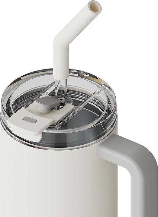 Actual product image Xiaomi Thermobecher mit Strohhalm | Weiss (1 l)