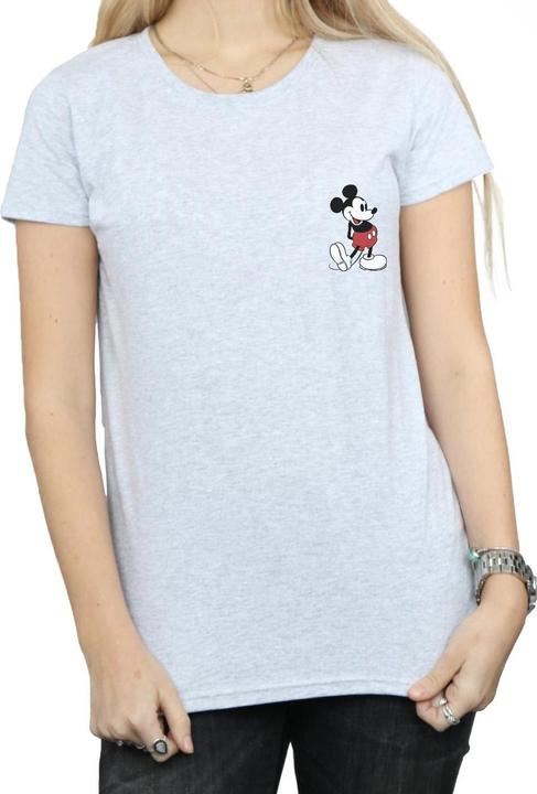 Actual product image Disney Womens/Ladies Mickey Mouse Kickin Retro Chest Cotton T-Shirt (L)