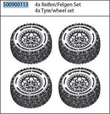 Actual product image Carson X10 Tire Set Desert Warrior (4)
