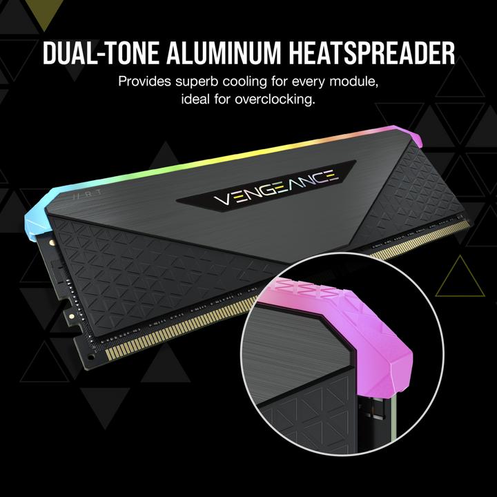 Actual product image Corsair Vengeance RGB RT (2 x 16GB, 3200 MHz, DDR4-RAM, DIMM)