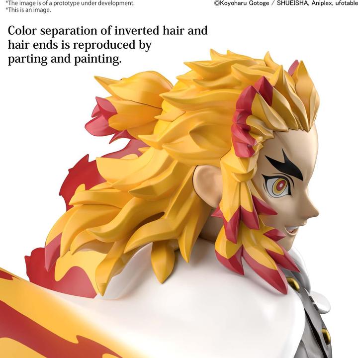 Actual product image Bandai Demon Slayer Kyojuro Rengoku Model Kit 12cm